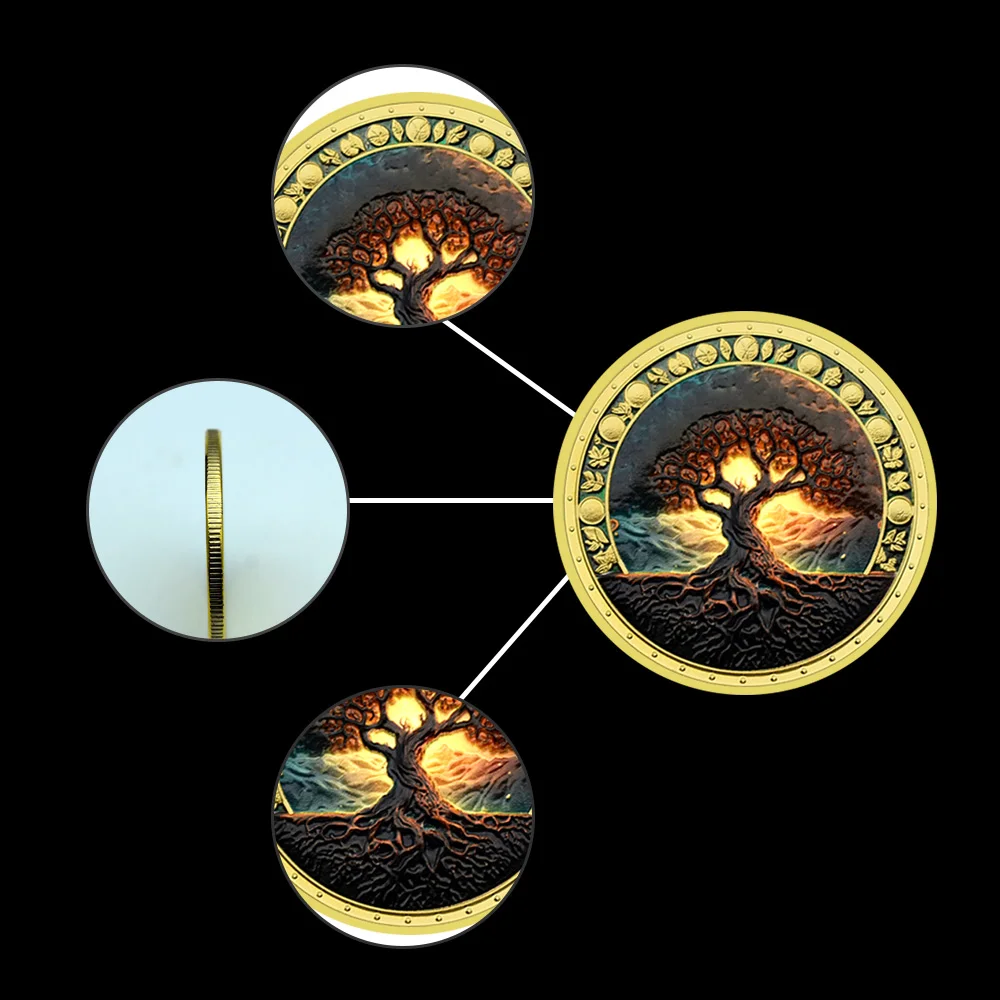 شجرة الحياة عملة تذكارية رمز القوة والسلام والتوحيد هدية ذات مغزى للعائلة أو الأصدقاء