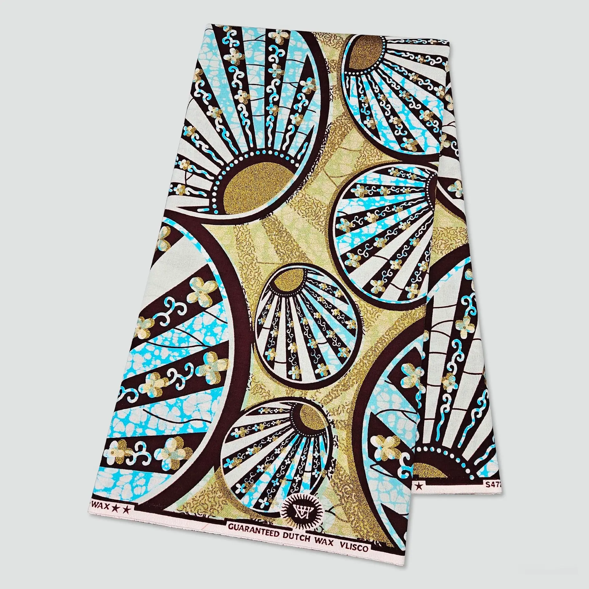 

3Colors Geometry Printed Cotton African Wax Fabric 6Yards 46'' Wide DIY Sewing Dress Sofa Curtain Clothing Material R6201