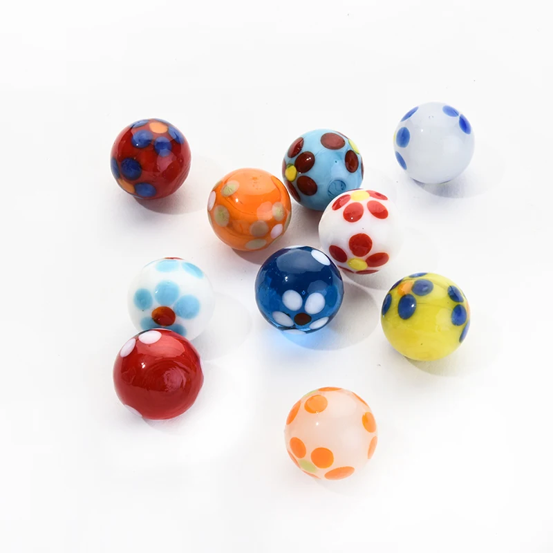 

10PCS 16MM Small Marbles Glass Ball Cream Console Game Pinball Pat Toys Parent- Child Beads Bouncing Ball