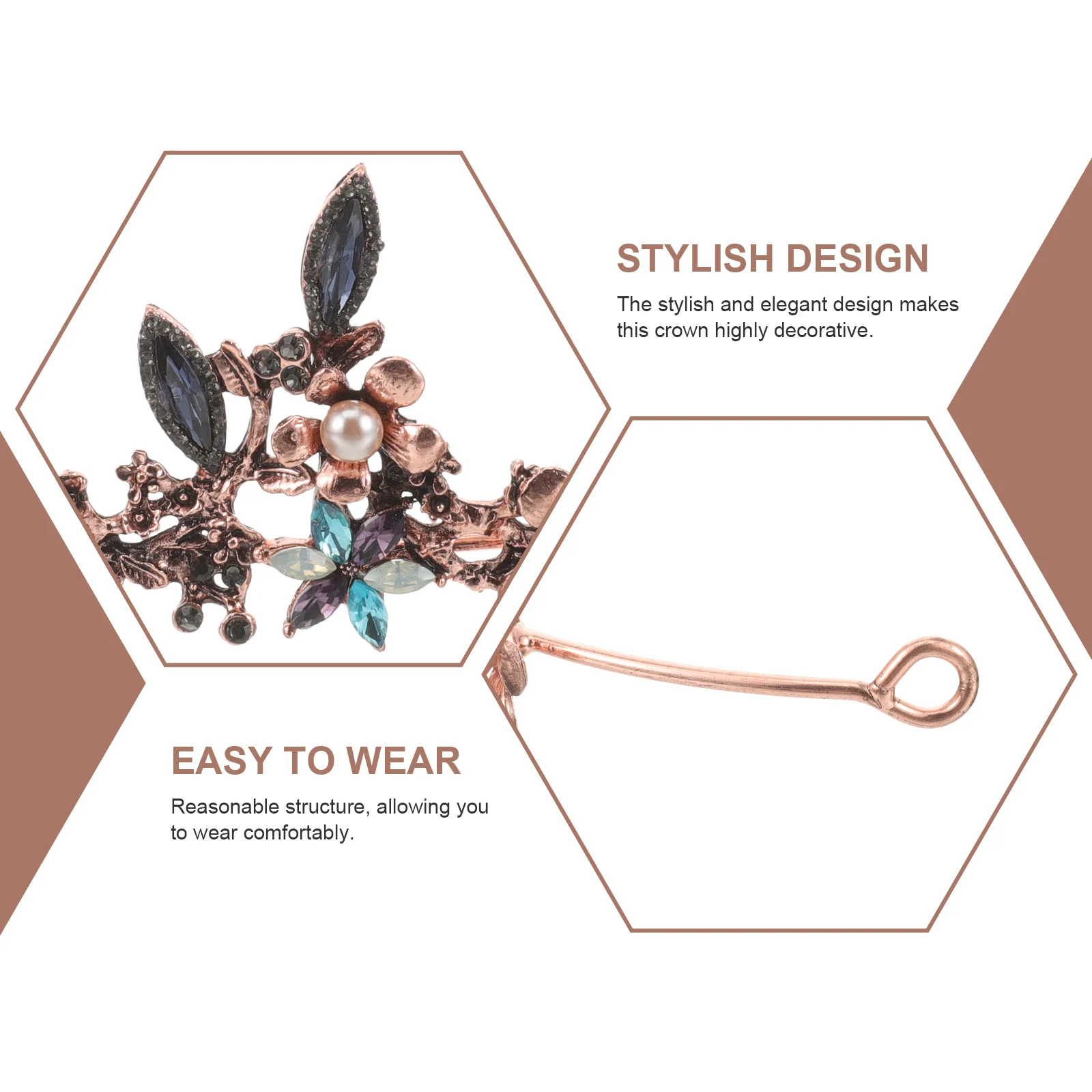 

Baroque Tiara Crown for Women Wedding Bridal Sparkling Rhinestone Hair Hoop Elegant Vintage Jewelry Accessory for Engagement