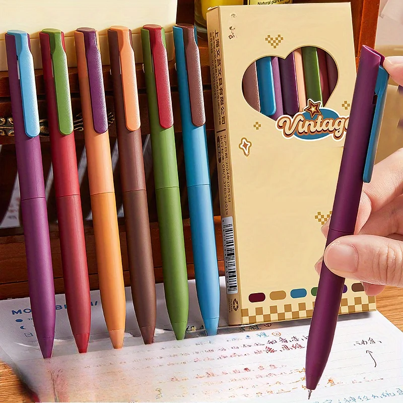 

6 шт. красочные ручки, плавное письмо, быстросохнущие чернила, идеально подходят для ежедневного использования, заметок, ведения журнала, рисования