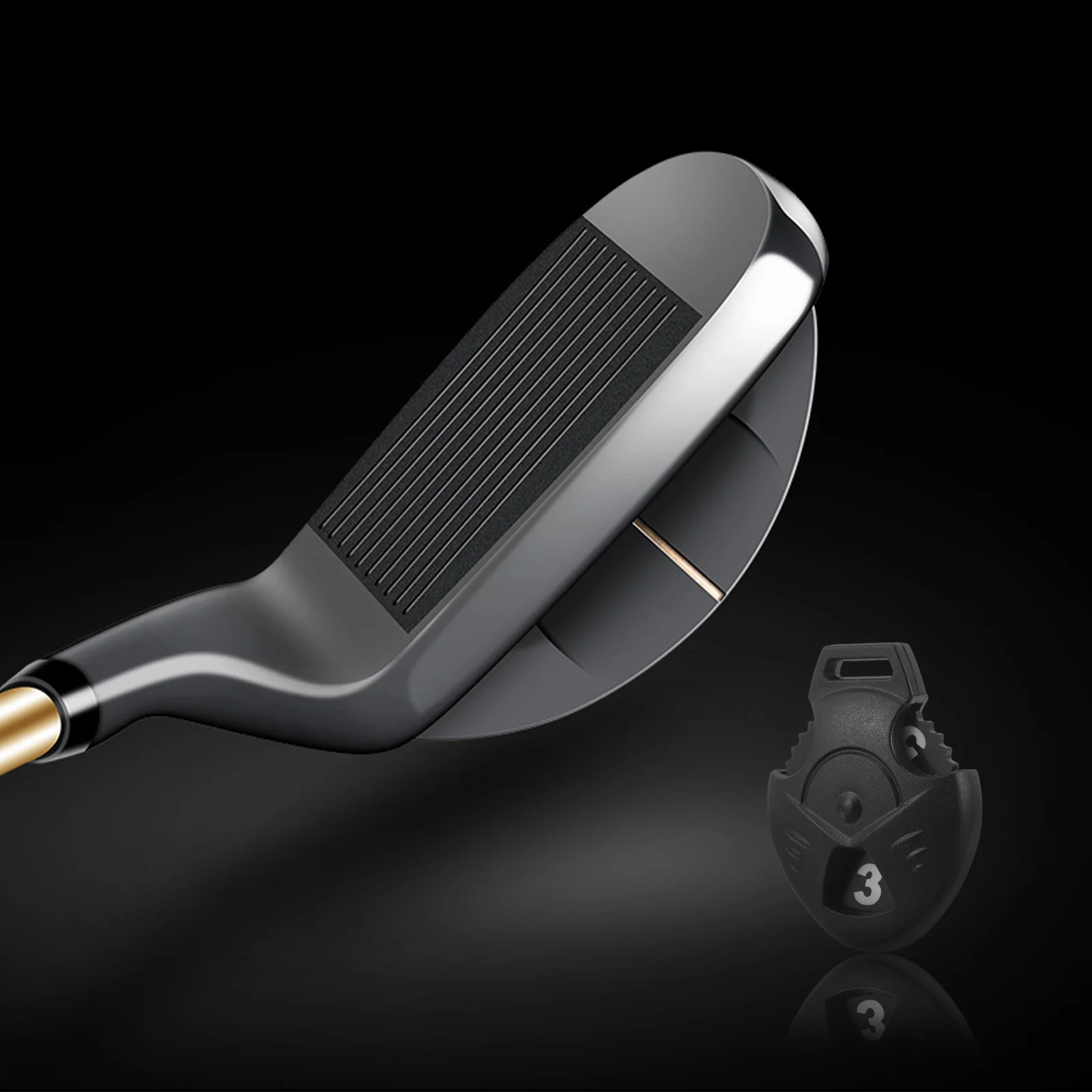 Étiquettes numériques de Club de Golf, 6 pièces, en plastique en forme de cœur, rotatif, Flexible, couvercle de tête, dispositif de notation de Golf