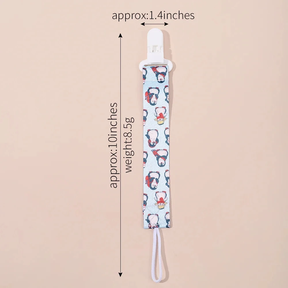 Cute Cartoon Baby Pacifier Clips Anti-drop Buckle Strap Adjustable Pacifier Chain Ribbon Fixed Button Dummy Clip