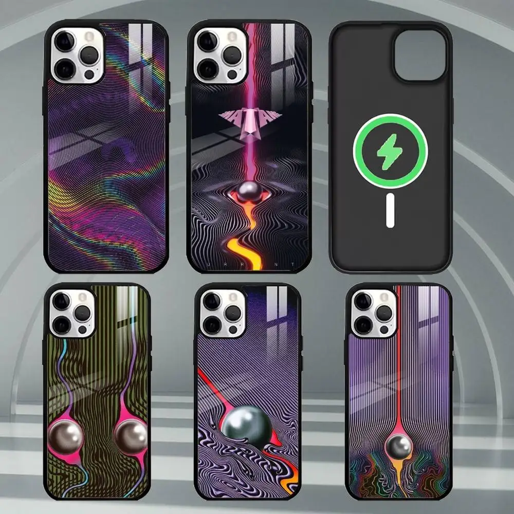 T-Tame Impala Psychedelic Art Phone Case For iPhone17,16,15,14,13,12,11 Plus,Pro Max Magnetic For Magsafe Wireless Charging