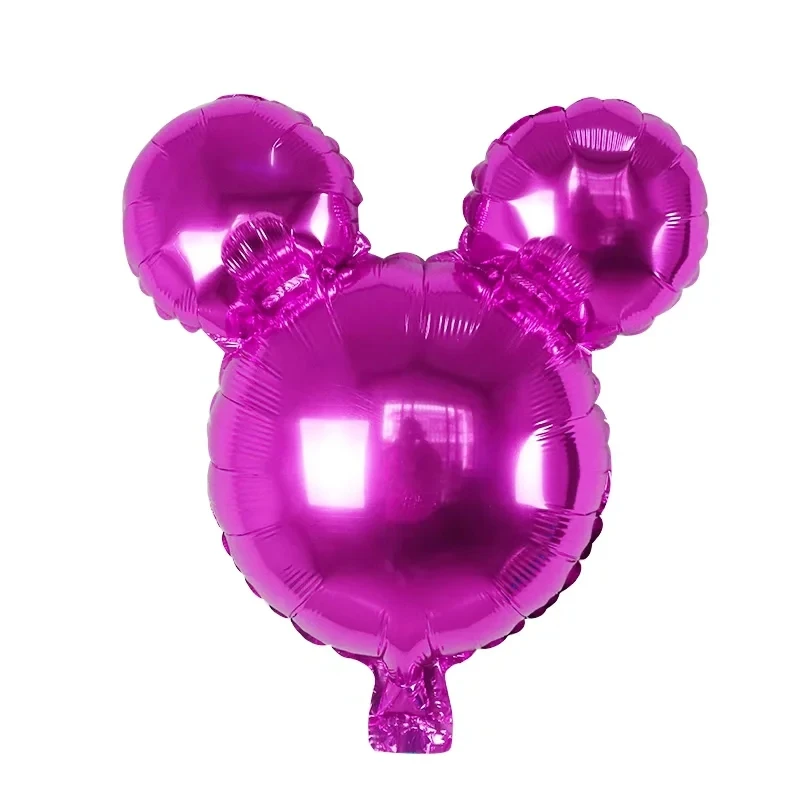 10 sztuk Mickey Minnie Mouse głowa balon z folii aluminiowej Baby Shower dekoracja urodzinowa dla dzieci zabawki dostarcza powietrze Globos