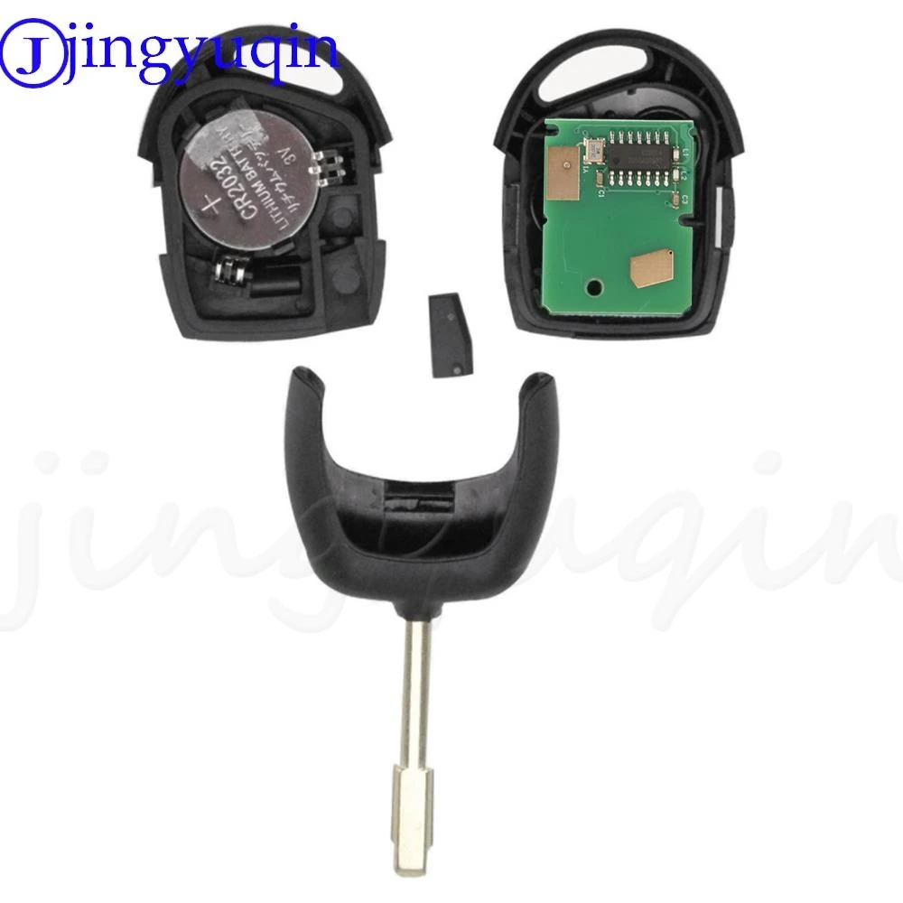 Jingyuqin-Mando a distancia con 3 botones para coche, llave para vehículo, completa con chip 4D60 ID63, con frecuencia de 315MHz a 433MHz para Ford