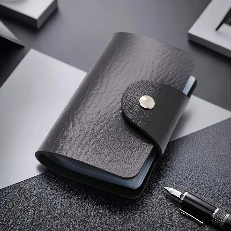 New PU Leather Function 12 Bits Card Case Business Card Holder Men Women Credit Passport Card Bag ID Passport Card Wallet