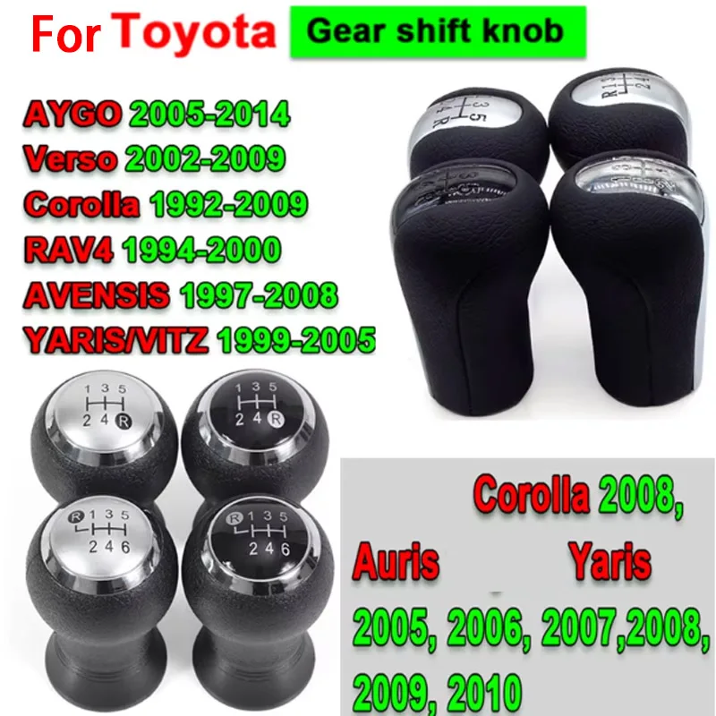

Car Gear Shift Knob For Toyota Corolla 2008 Auris Toyota Yaris 2005-2010 Lever Shifter Stick1997/2009 AYGO Verso RAV4 YARIS VITZ