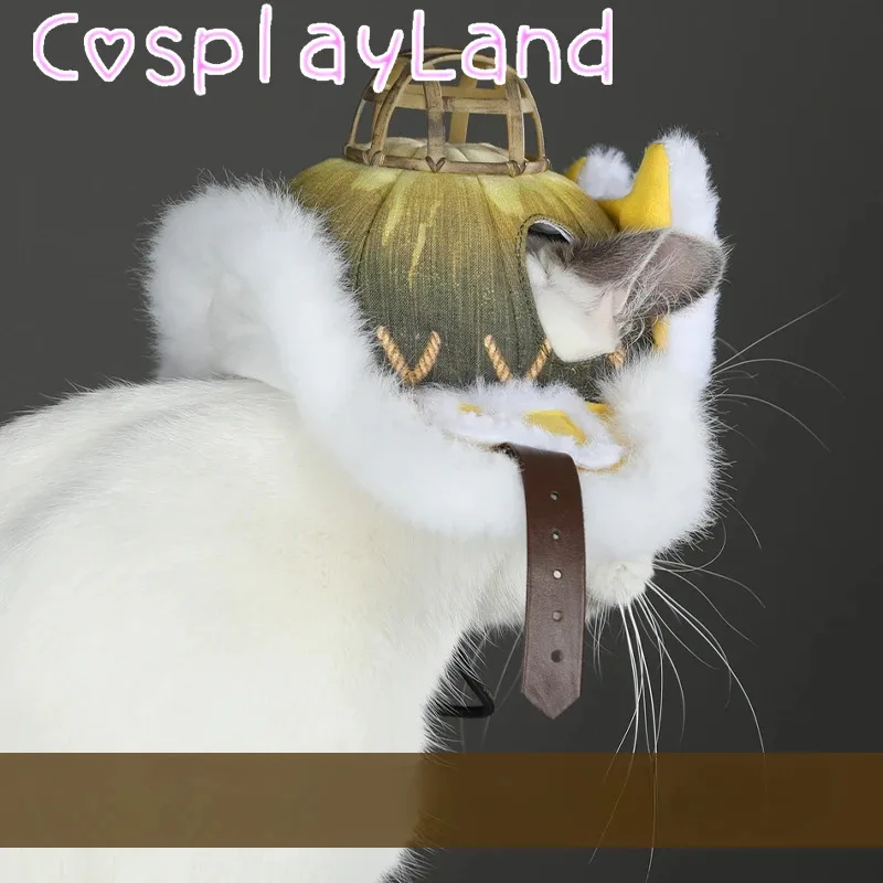 Wild White Palico Cat Hat Felyne Cosplay Costume Prop Winter Lovely Furry Plush Palico Hat Daily Comic Con Cute Pet Hat