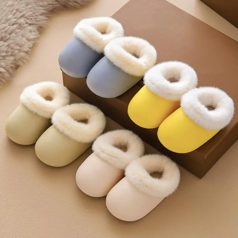 

Winter Child Cotton Slippers Girl Cotton Shoes Keep Warm Kids Thicken Waterproof Student Kawaii Fashion New Style Casual Shoe