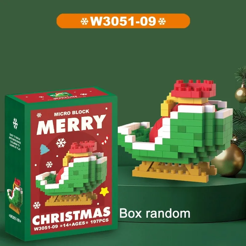 Kerstcadeaus Bouwsteenserie Kerstman Rendier Puzzel Montage Bakstenen Tafeldecoratie Speelgoed voor Kind Kerstcadeau