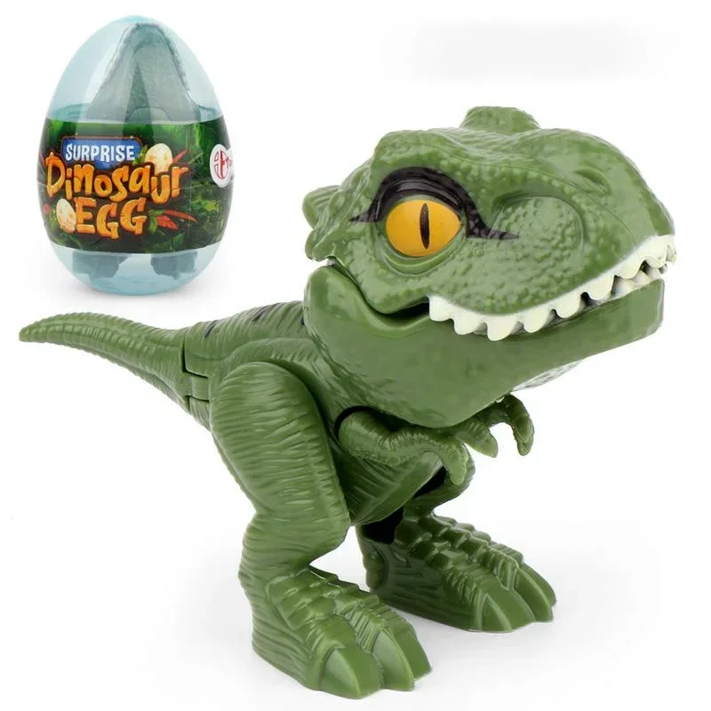 Dedo Dinosaur Anime Action Figures Brinquedos, Ovos engraçados de Dino, Brinquedos Tricky Criativos, Modelo de Tiranossauro