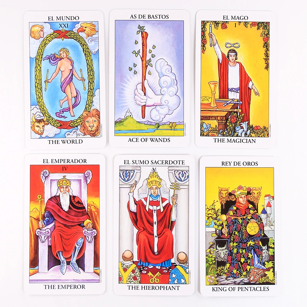 Classic Tarot Spanish English Version Knight Waiter Rider Waite Tarot Cards Divination Fate Forecasting Prophecy Card Games