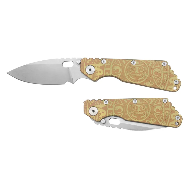 Advanceman - Multi-functional Outdoor Portable Lock-free Titanium Folding Knife High Hardness Wilderness Survival Knife gift