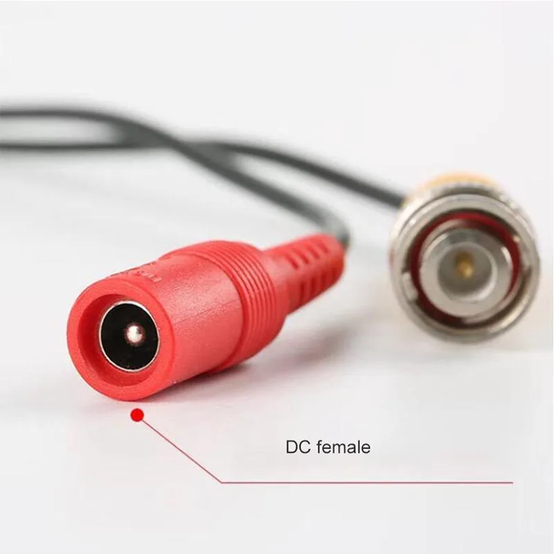 5M Cctv Camera Bnc Kabel Dvr Recorder Systeem Video Draad Dc Mannelijke Stekker 5.5Mm X 2.1Mm Stroombeveiliging Bewaking