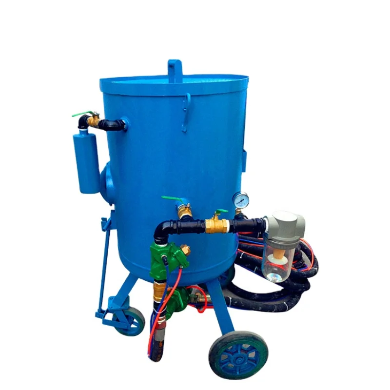 Sandblaster Wet Dry Dustless Automatic High Pressure Industrial Remove Rust Cleaning Ceramic Jet Metal Sand Blasting Machine