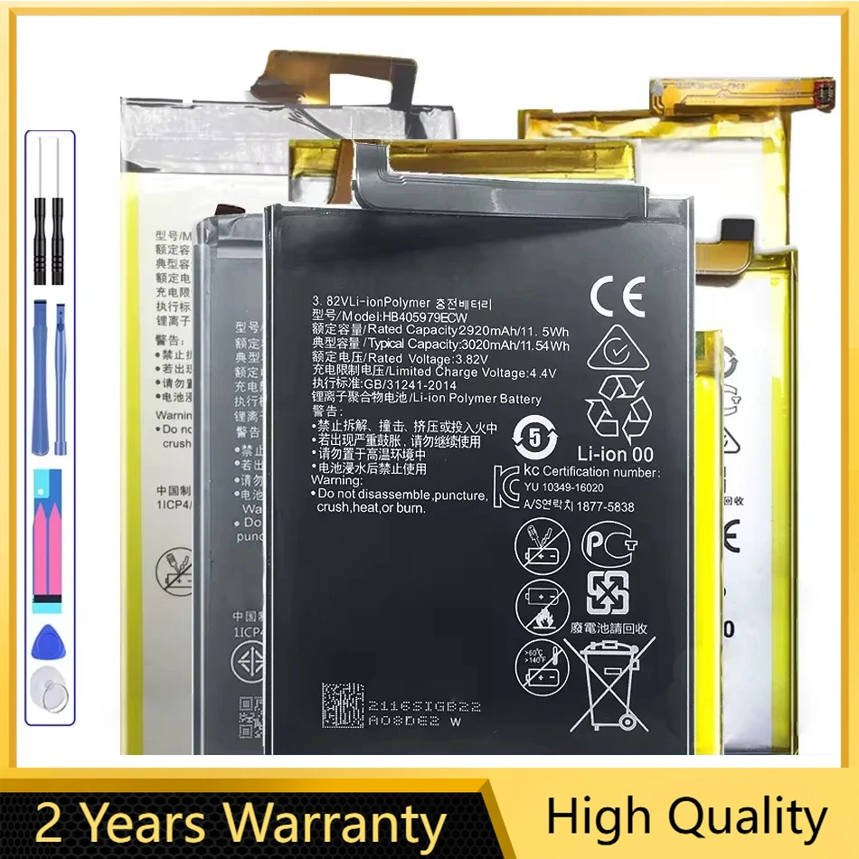 Battery For Huawei P8 P9 P10 P20 P30 P40 Lite Plus Pro/Enjoy 5 5S 6S 7 7S 8 8E/Y5 Y6 II Y7 Y9 Pro Prime 2017 2018 2019