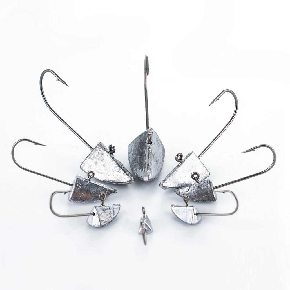 10PCS Jig Köpfe Haken 0,5g-10g Blei Kopf Angelhaken Salzwasser Wurm Haken High Carbon Stahl Weicher köder Haken Angelgerät – Detail 7