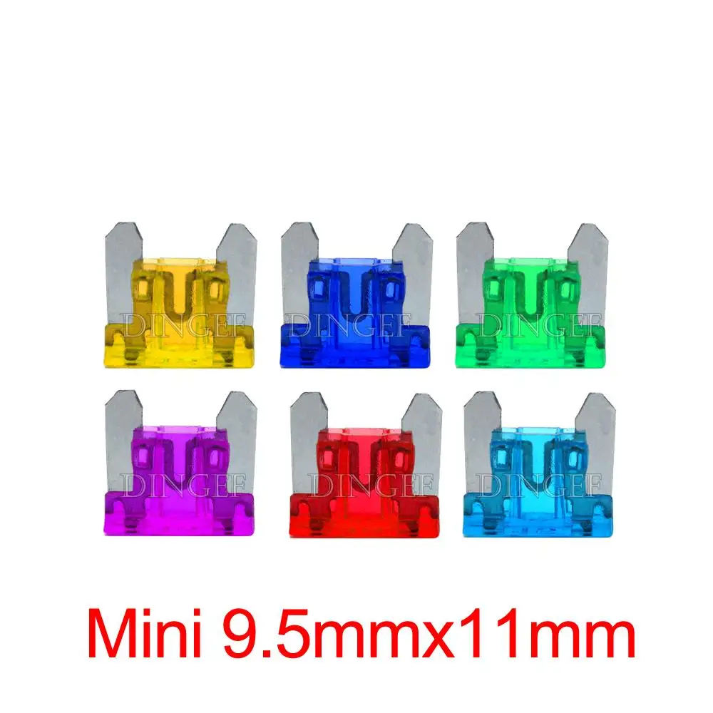 10PCS/lot Fuses Mini Small Medium Car Fuse 2A 3A 5A 7.5A 10A 15A 20A 25A 30A 35A 40A Amp Clip Fuse Set for Car Truck