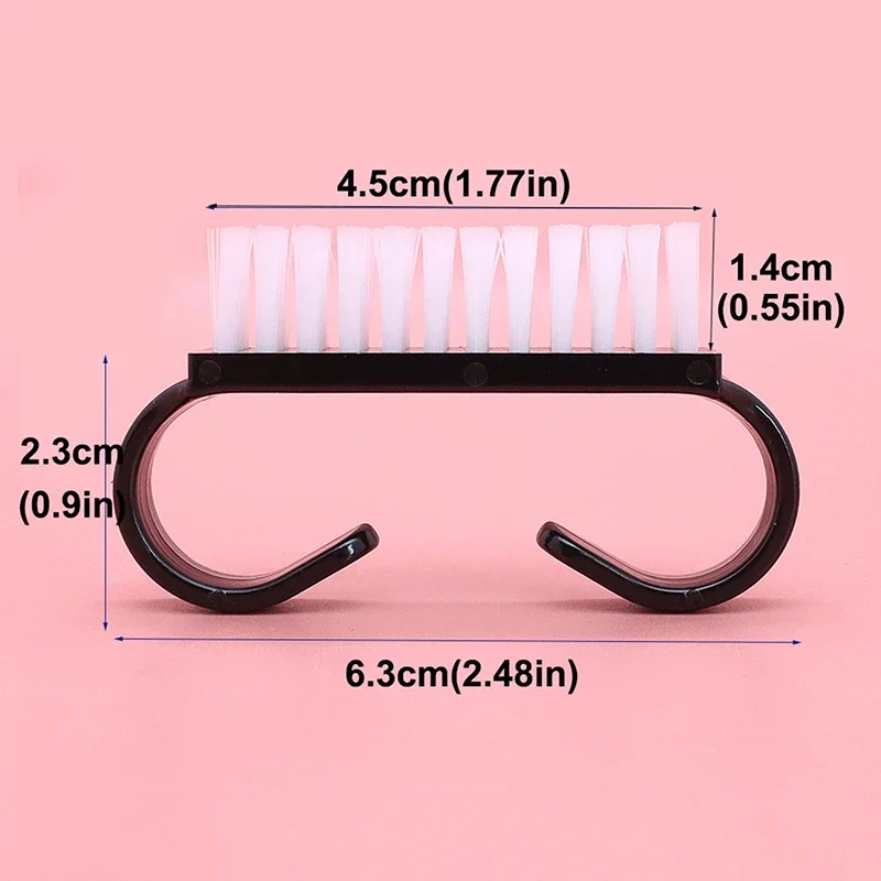10PC Top Cleaning Nail Brush Nail Art Plastic Soft Remove Dust Finger Care UV Gel Manicure Pedicure Tool Makeup Brush Scrubbing