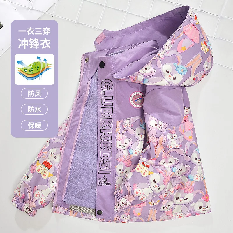 

Girls ski-wear, triad removable 2023new girl brim cuhk children during the spring and autumn coat