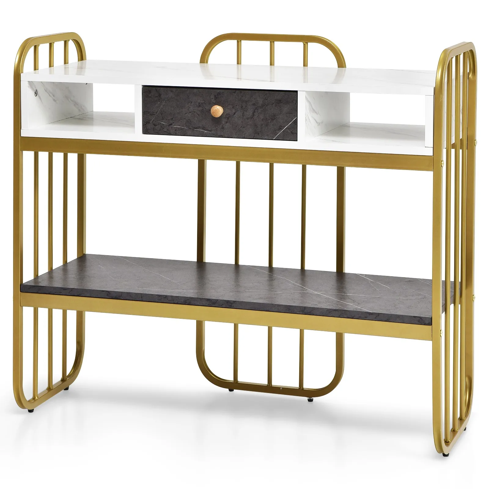 

Console Table w/ Drawer Storage Shelf Wide Tabletop Modern for Entryway