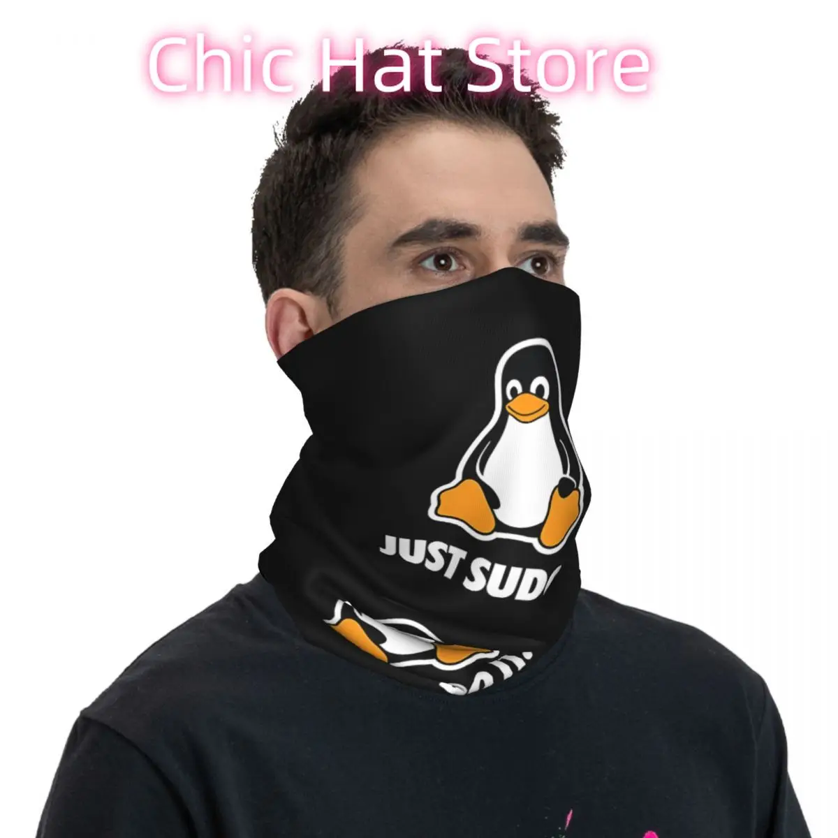 لينكس جاست سودو عقال الرقبة أدفأ الرجال التزلج تشغيل وشاح أنبوبي الطبية ممرضة الوجه باندانا الجراب #4