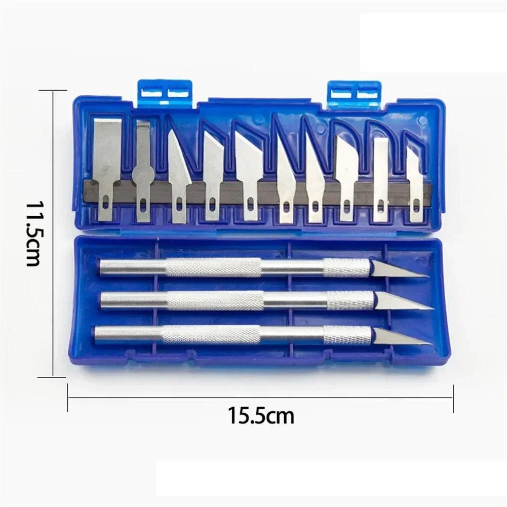 13PCS Precision Cutter Set Exacto Hand Tool Set Paper Cut Carving Knife Tools Kit Cutter Blade DIY Repair Box Crafts Art Cutting