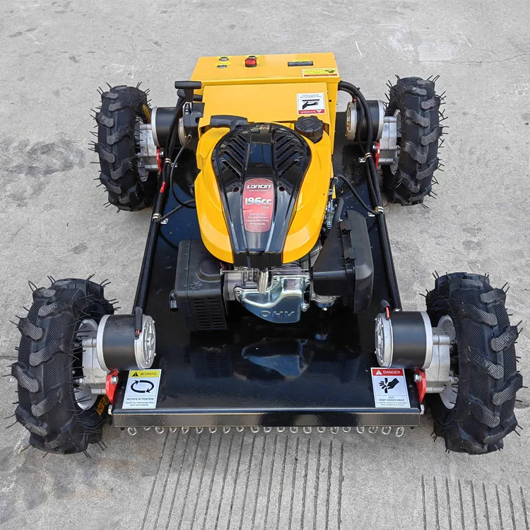 Remote Control Lawn Mower 4wd Grass Mowers Radio Controlled 4 Wheel Gasoline Power Robotic Portable Weed Cutting Machine