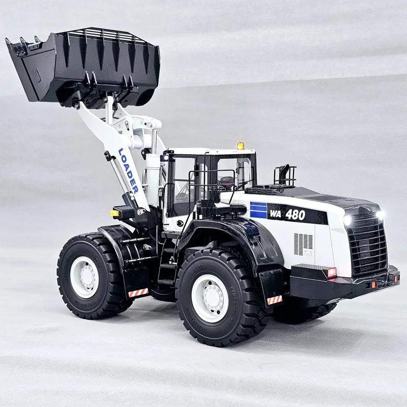 1/14 Metal Rc Hydraulic Model Wa480 Wheel Loader Forklift Model With Light Sound Group Engineering Vehicle Shovel Loader Model