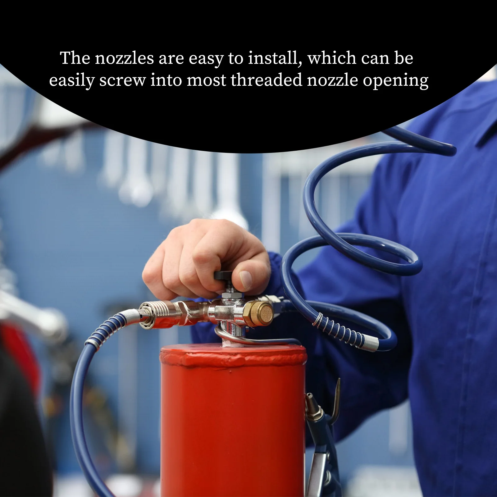 Boquilla de carrete de fuego de 1/2 pulgadas, boquilla exterior de cobre para rociador de lavado de coches, conector de riego de jardín, punta de pulverización de ajuste de aire, 4 Uds.