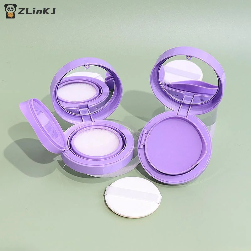 Mini almofada de ar diy caixa vazia puff caixão com espelho bb creme recipiente cosmético com esponja fundação maquiagem caso cuidados com a pele