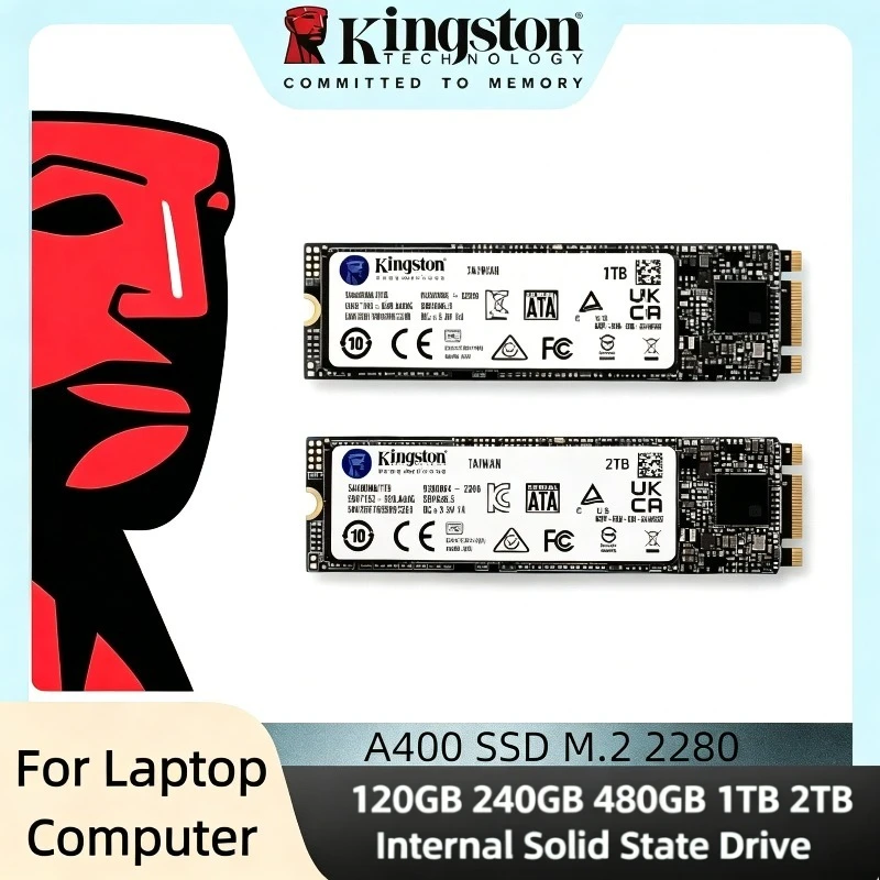 Kingston A400-NGFF SSD M.2 2280 Internal Solid State Drives 2TB 1TB 480G 240G M.2 SSDs SATA Hard Disk for Laptop Desktop PC