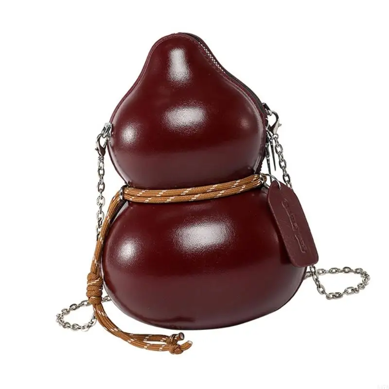 

Elegant Gourd Shoulder Bag PU Satchel Suitable For Dates And Social Event 547A
