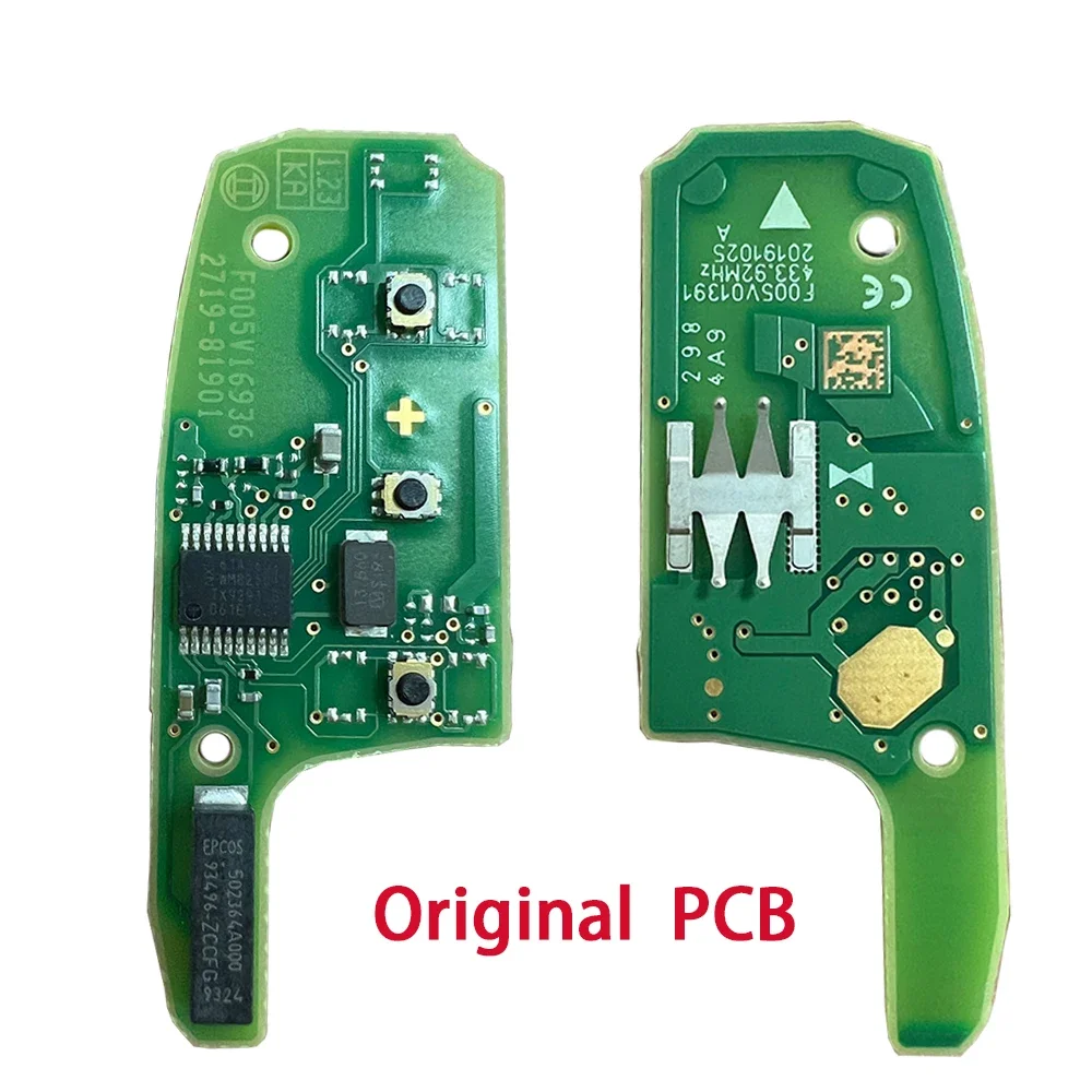 2/3 Buts Original PCB and Aftermarket Shell Control Car Remote Key ID46Chip 433MHz For Chevrolet Cruz Onix Tracker Colorado RS