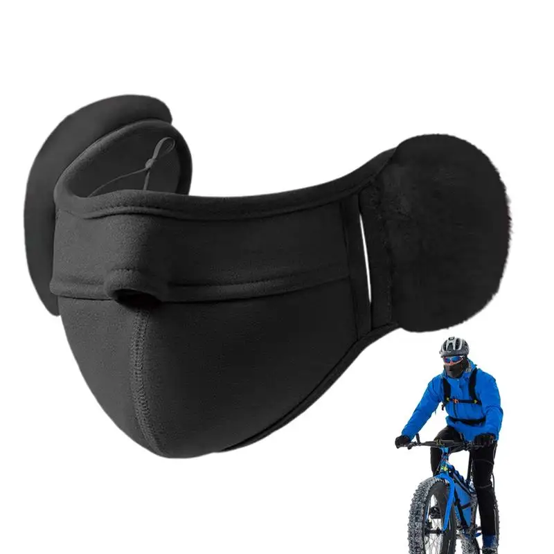 

Warm Cycling Face Masque Warm Face Masque With Wind-Proof Ear Cover Flexible Fit Outdoor Sports Cold Weather Face Cover Elastic