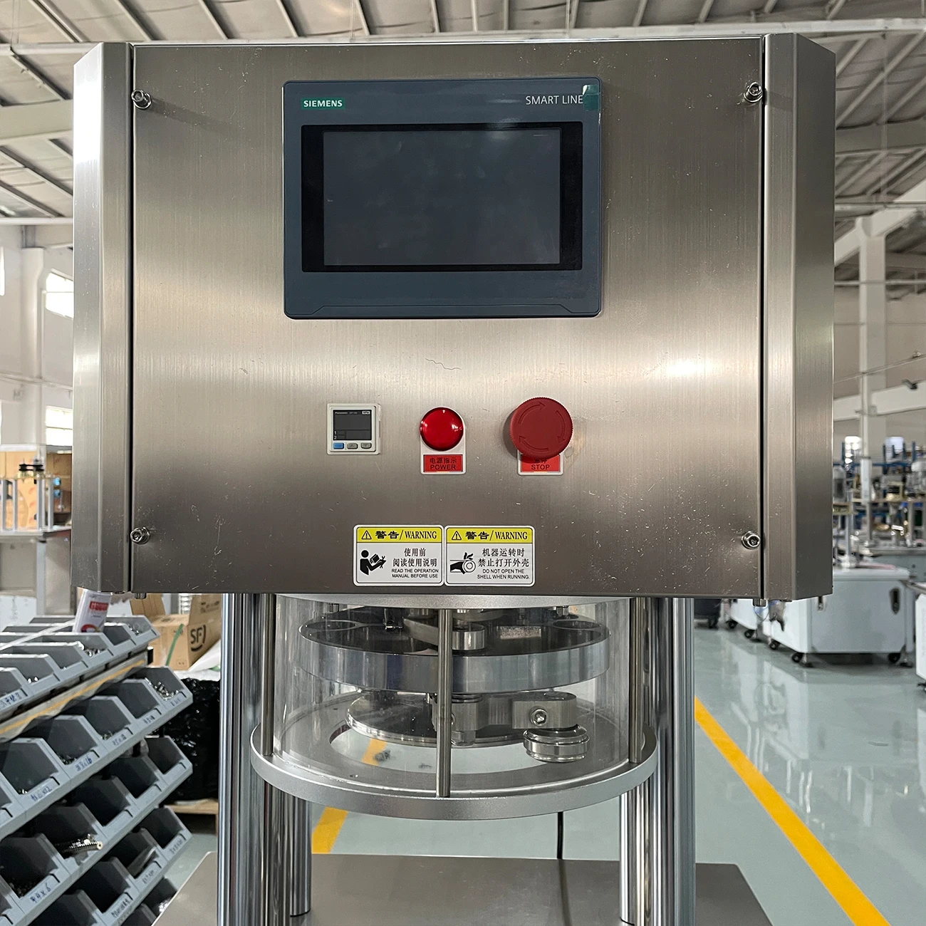 Semi-Automatic Milk Powder Tin Can Nuts Plastic Can  Flush Sealing Machine