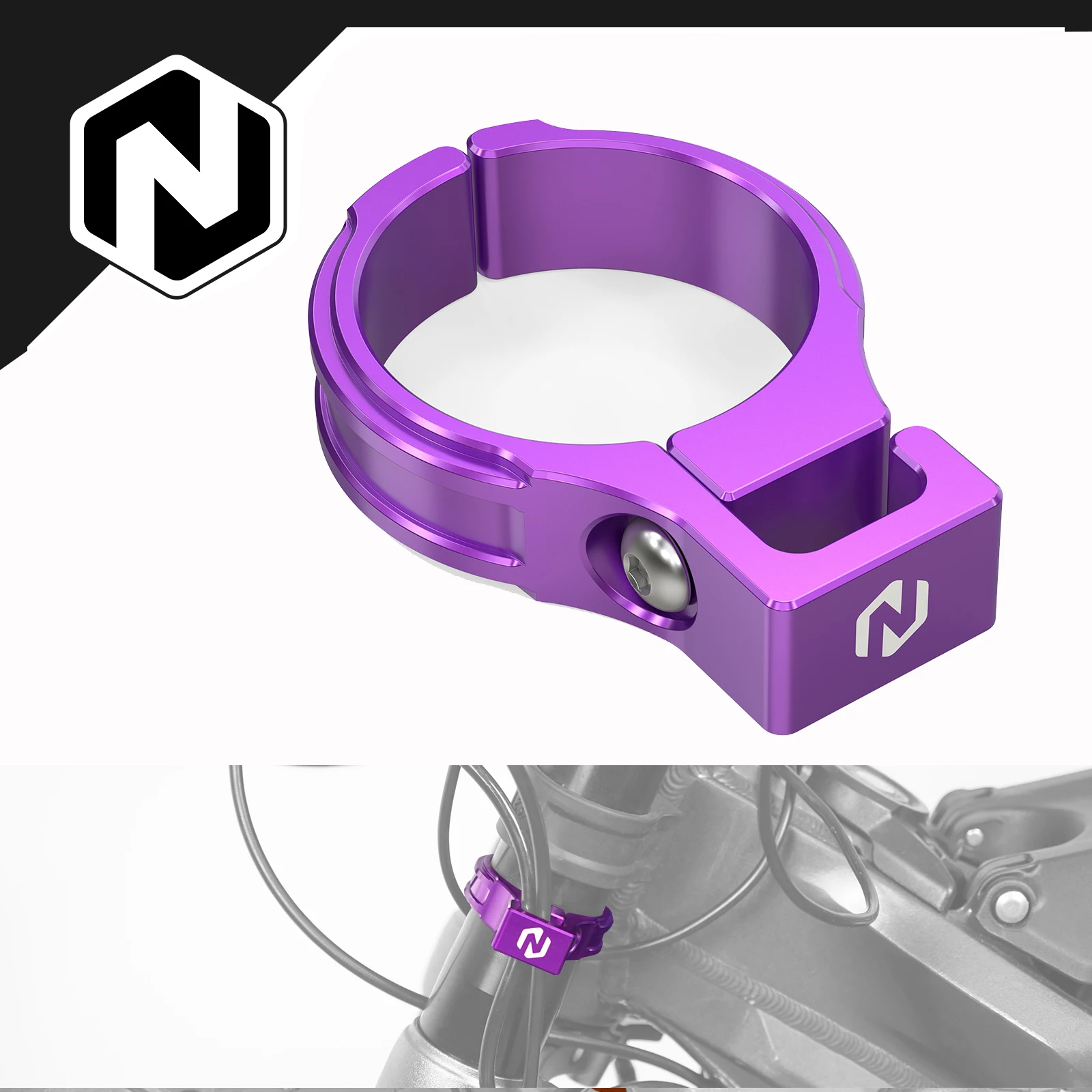 

NICECNC для Surron Light Bee X Light Bee S Light Bee L1E Segway X160 X260 Электрический велосипед Передняя вилка Шланг Держатель тормозной линии Фиолетовый