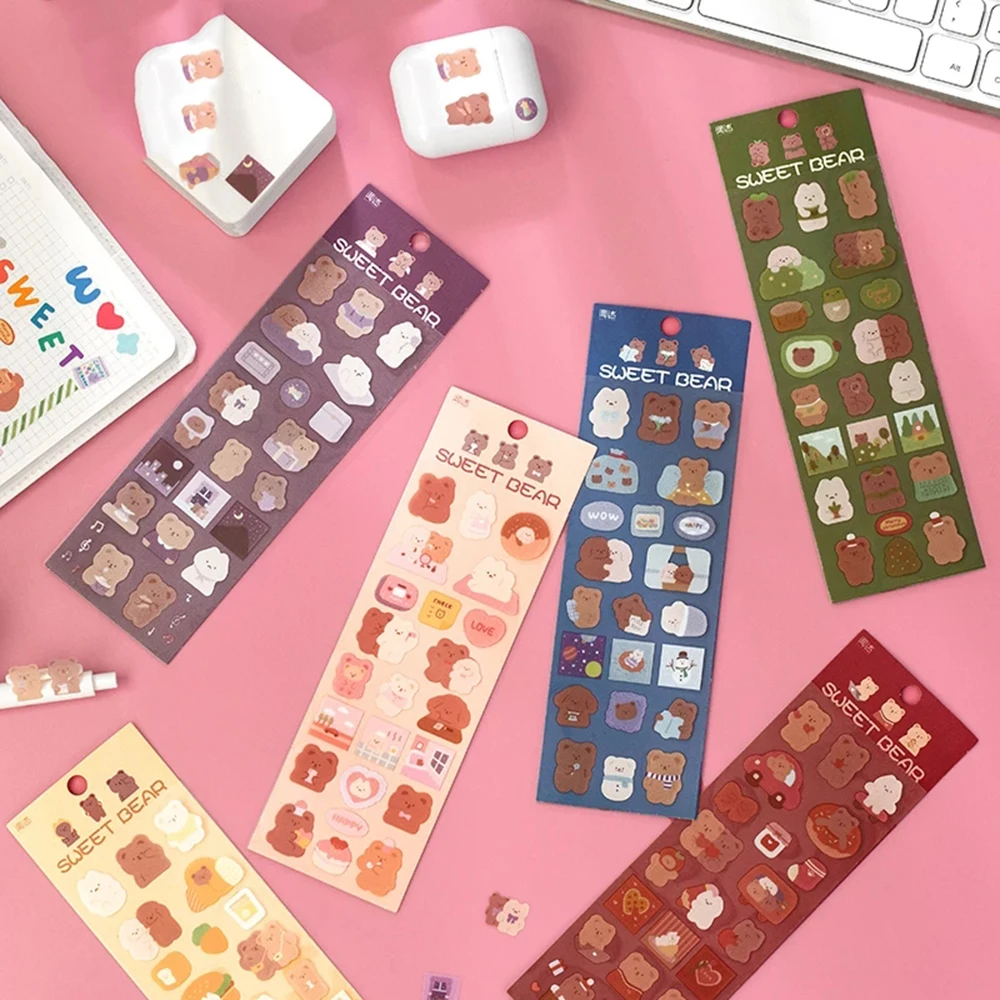 2 Pcs/bag Label Hand Account PET Diary Scrapbooking Handbook Decoration Decoration Paper Decorative Stickers Stationery Sticker