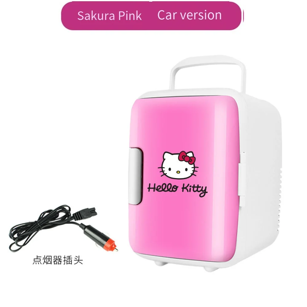 

4L 12V Electric Car Refrigerator Mini Freezer Hello Kitty Cinnamoroll Car Freezer Cooler Warmer Fridge Portable Travel Household