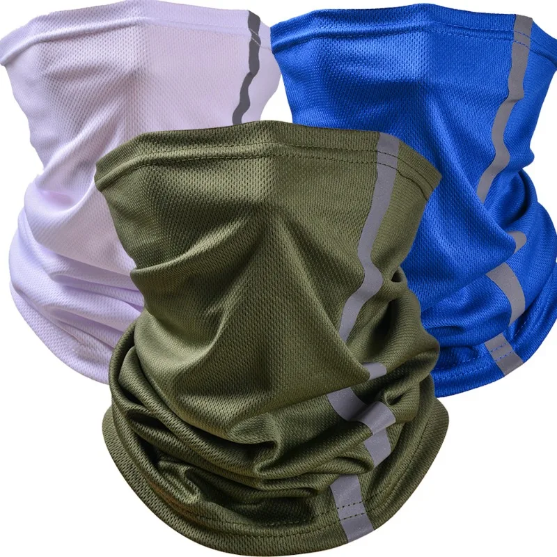 Headband Reflective Night Cycling Face Mask Outdoor Sun Protection Fluorescent Sports Headband Breathable