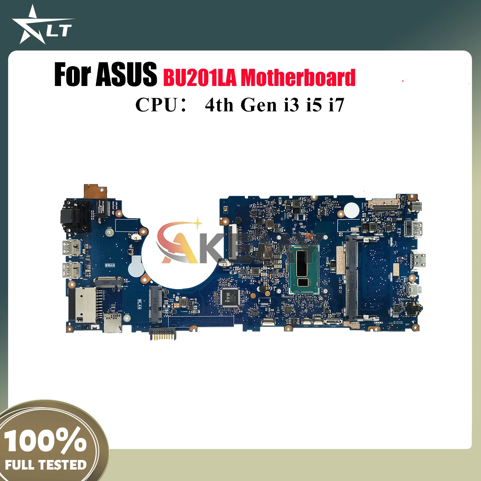 

BU201LA Laptop Motherboard For ASUS ExpertBook BU201L BU201LA Notebook Mainboard With i3 i5 i7 CPU 100% tests OK fast shipping