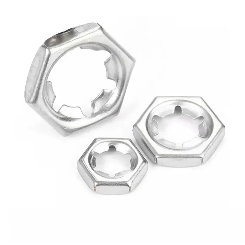 Self Locking Anti Loosening Screw Cap 304 Stainless Steel Fastening Nut