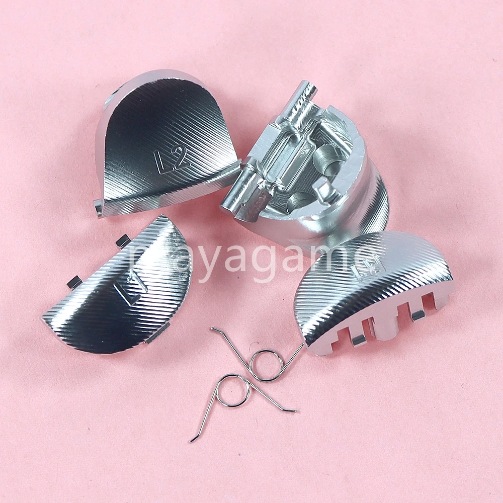 1 Juego de botones de Metal de repuesto R1 L1 R2 L2 disparadores 4 para PS4 JDS-010 JDS-001 accesorios de juego con 2 resortes