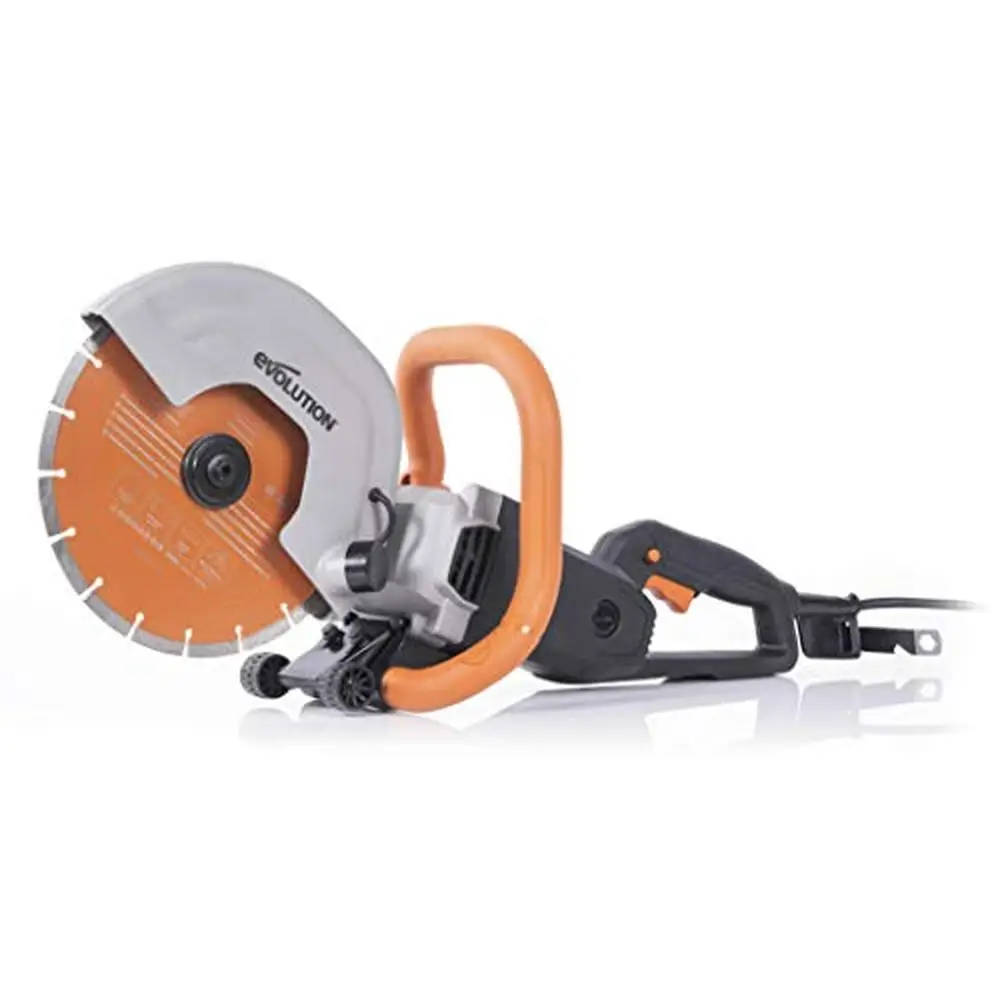 

10" Diamond Circular Saw Angle Grinder Chop Cut Off Power Cutter 15A Motor Concrete Disc Demo Ergonomic Design Blade