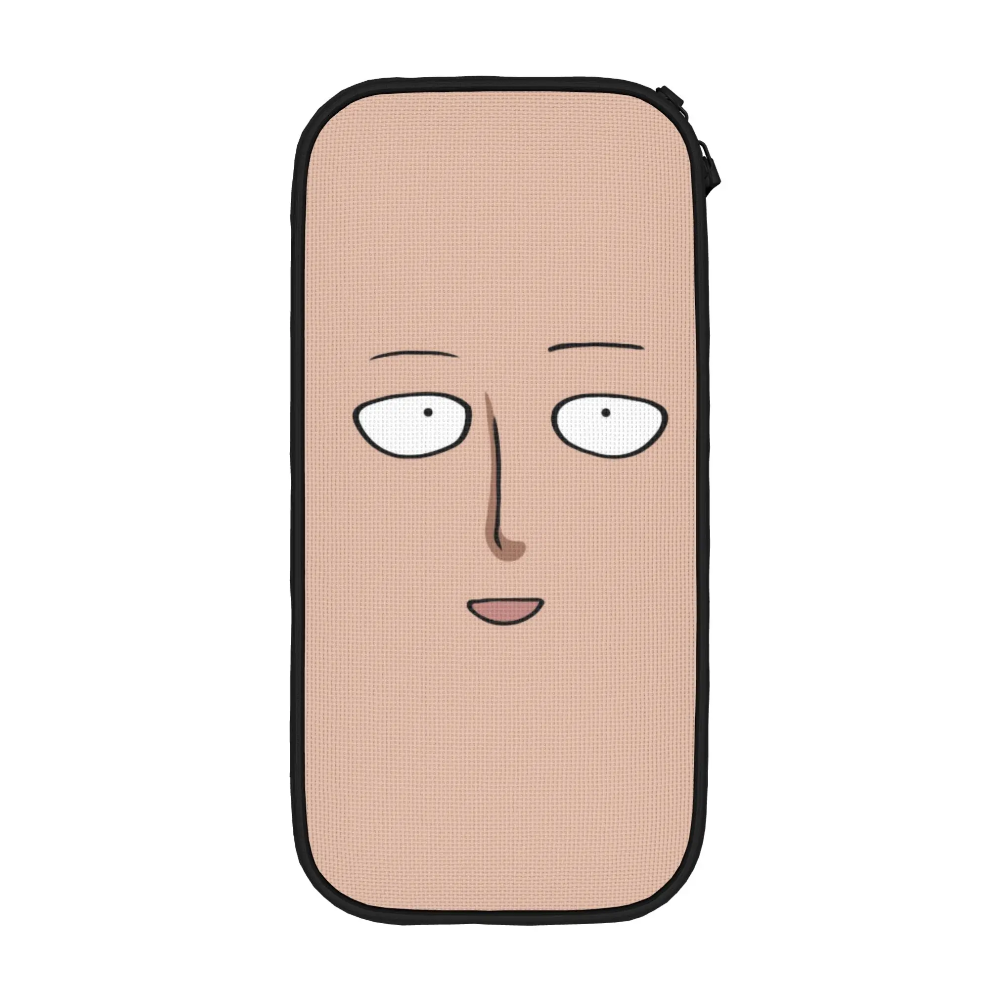 New One-Punchs-Man Saitama Pencil Case Funny Face Pencil Pouch for Student Large Storage Bag Students School Gift Stationery