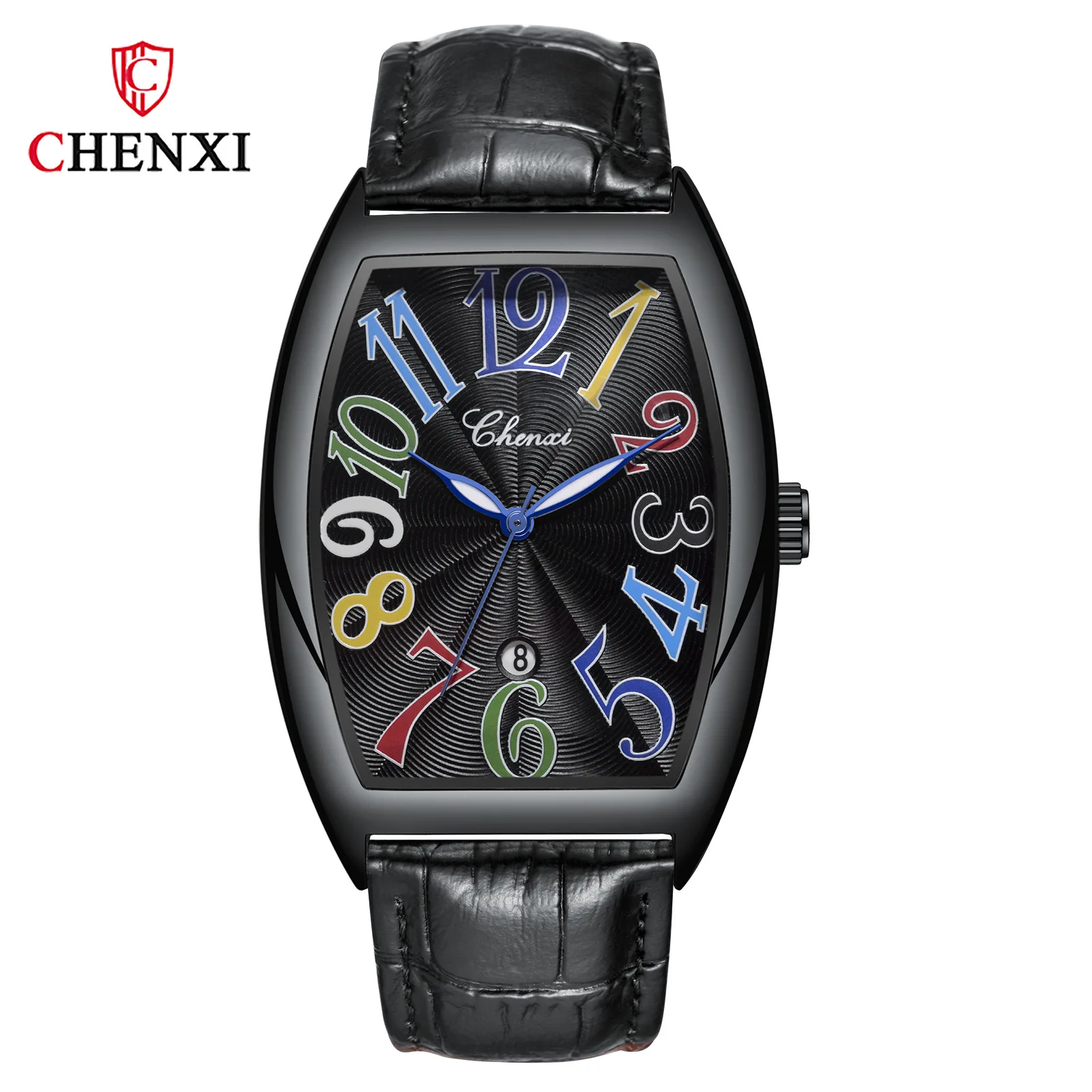 CHENXI Men's Luminous Leather Strap Quartz Watch, Gift Clock