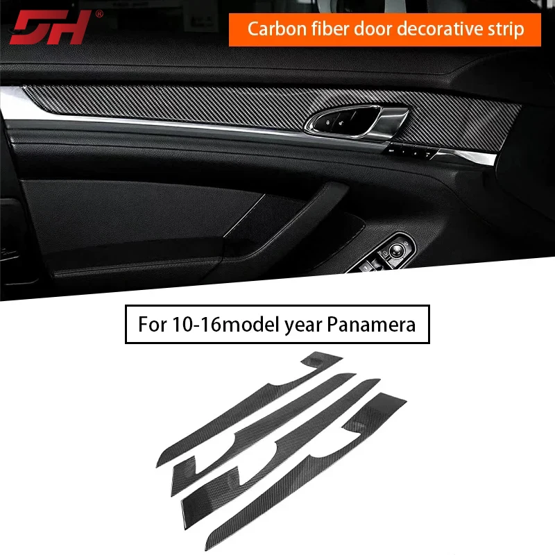 

Real Carbon Fiber Interior Door Handle Panel Door Trim Strip Cover Decorative Car Accessoies for Porsche Panamera 970 2010-2016