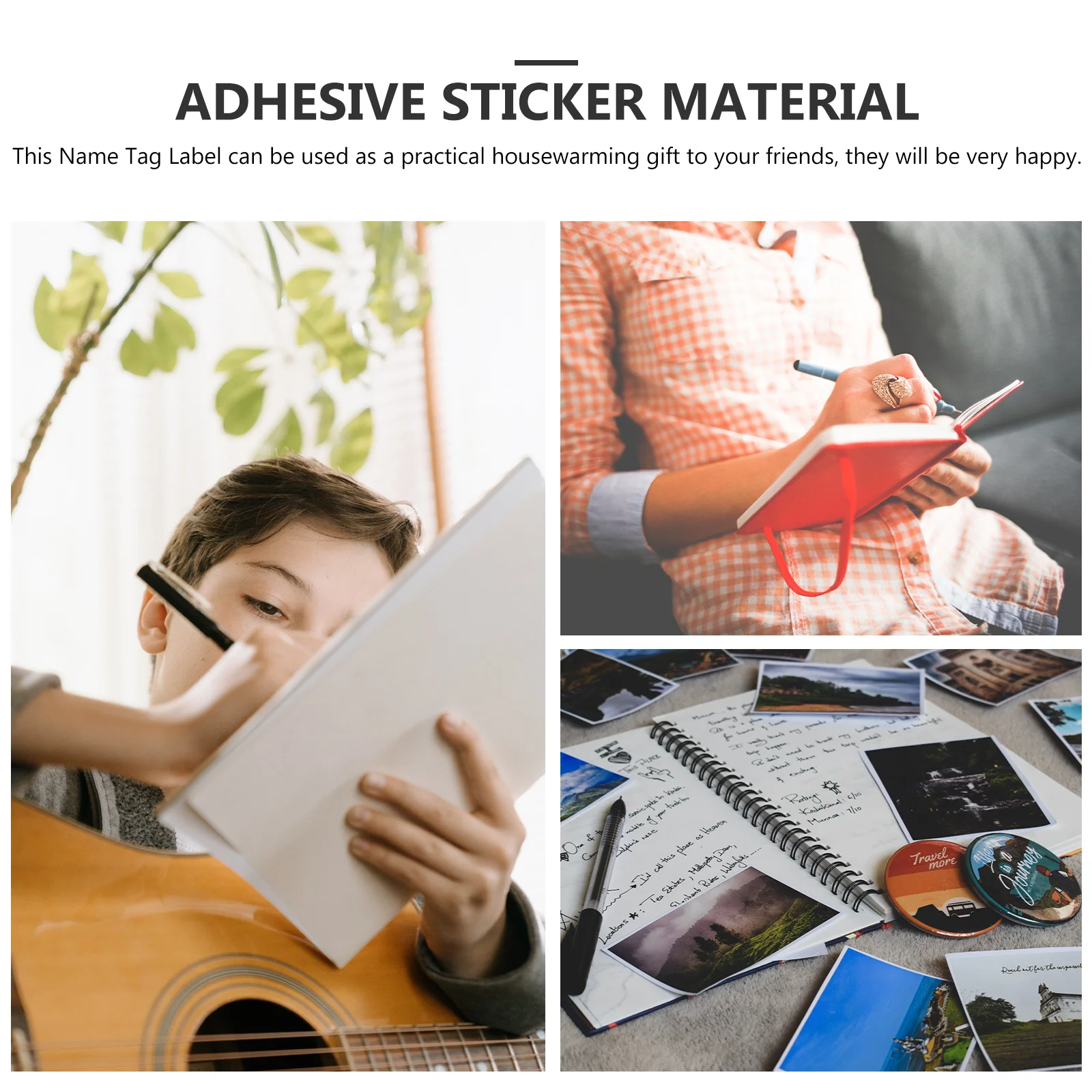 

10 Sheets Colorful Labels Blank Name Tag Stickers Writable Portable Label for Home Organization Bible Study Supplies Students