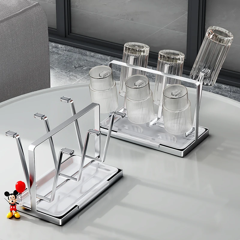 Shuaishi stainless steel cup storage shelf, water cup, mug glass, tea cup, upside down drain cup holder